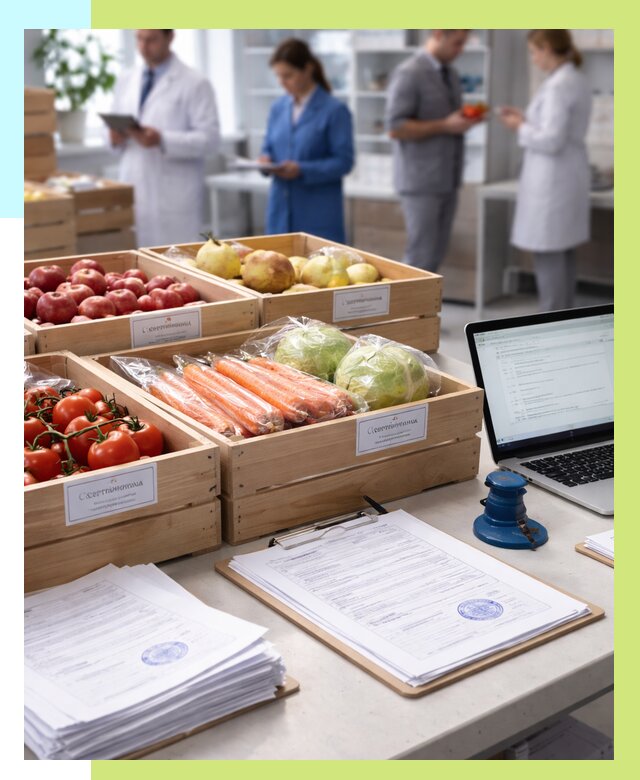 Сертификация овощей и фруктов в Тихорецке от 8761 р. | Алешин-Тхр