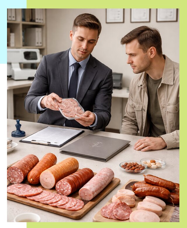 Сертификация колбасных изделий в Тихорецке от 7730 р. | Алешин-Тхр