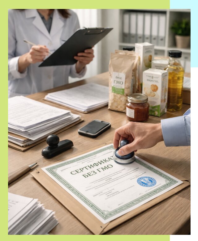 Получение сертификата Без ГМО для продукции в Тихорецке